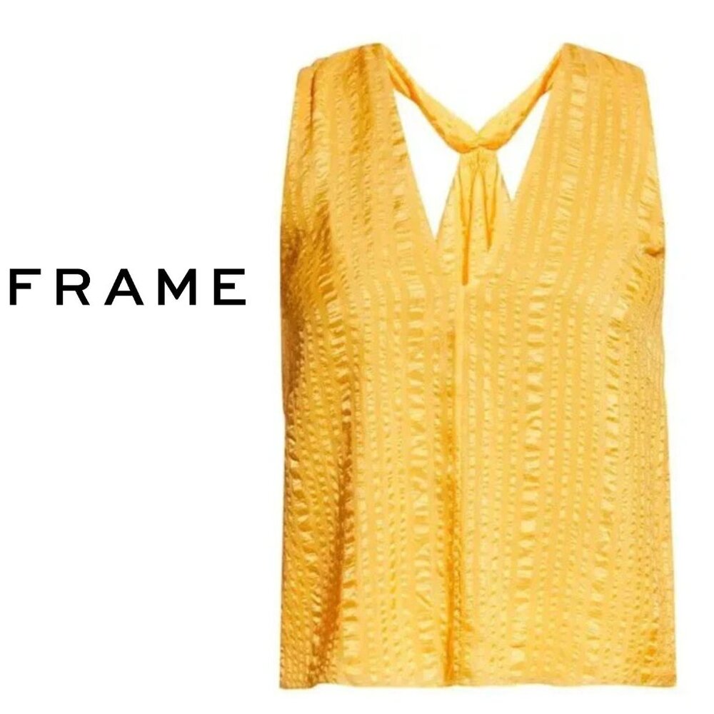 Sold! FRAME Designer sales ! NWT- Frame Draped Halter Top-women top-100% Silk